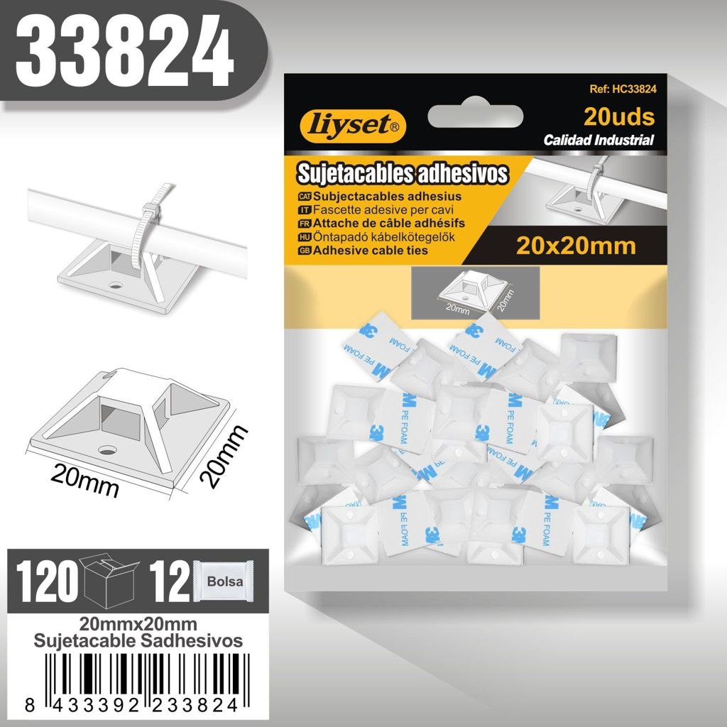 Liyset - Sujetacables Adhesivos