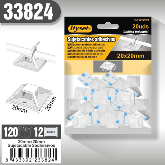 Liyset - Sujetacables Adhesivos