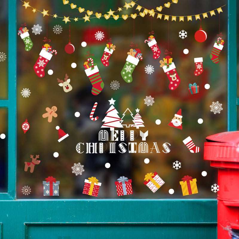 Navidad - Pegatinas de vidrio navideñas - Zhibo