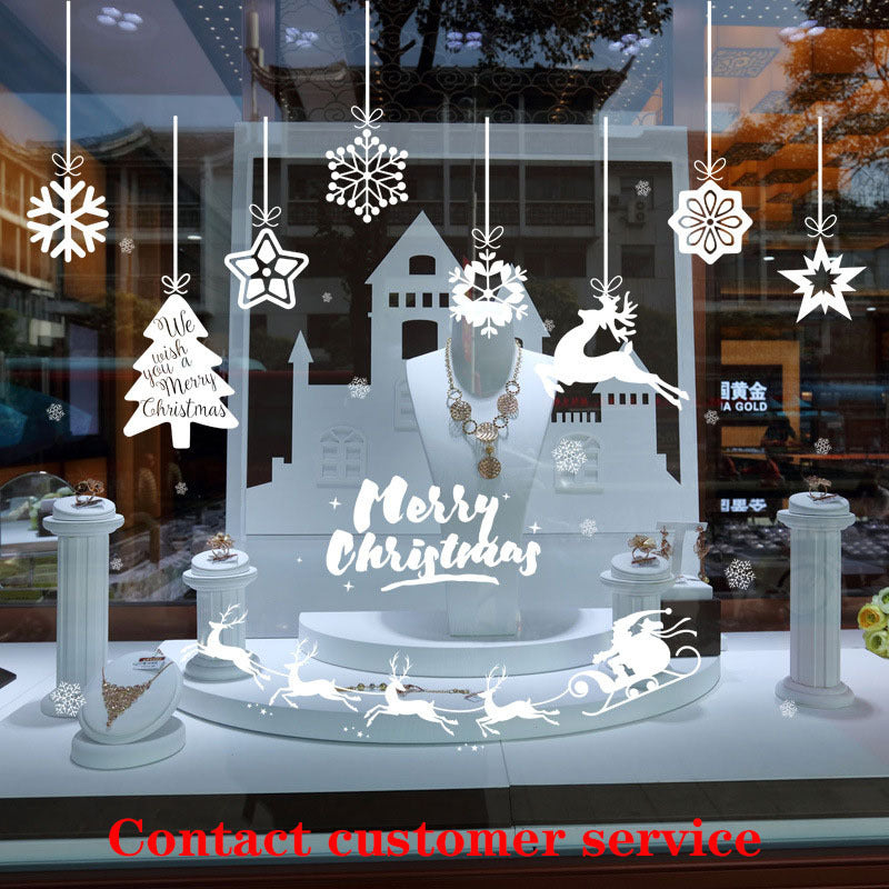 Navidad - Pegatinas de vidrio navideñas - Zhibo