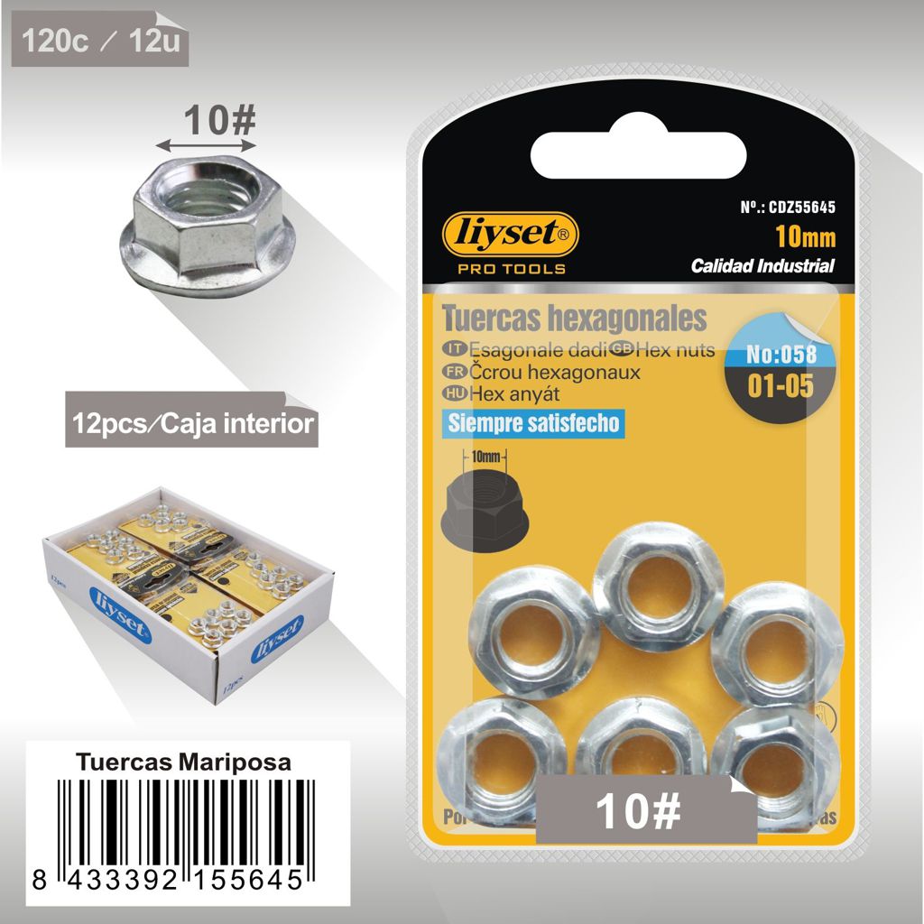 Liyset - Tuercas Hexagonales 10mm