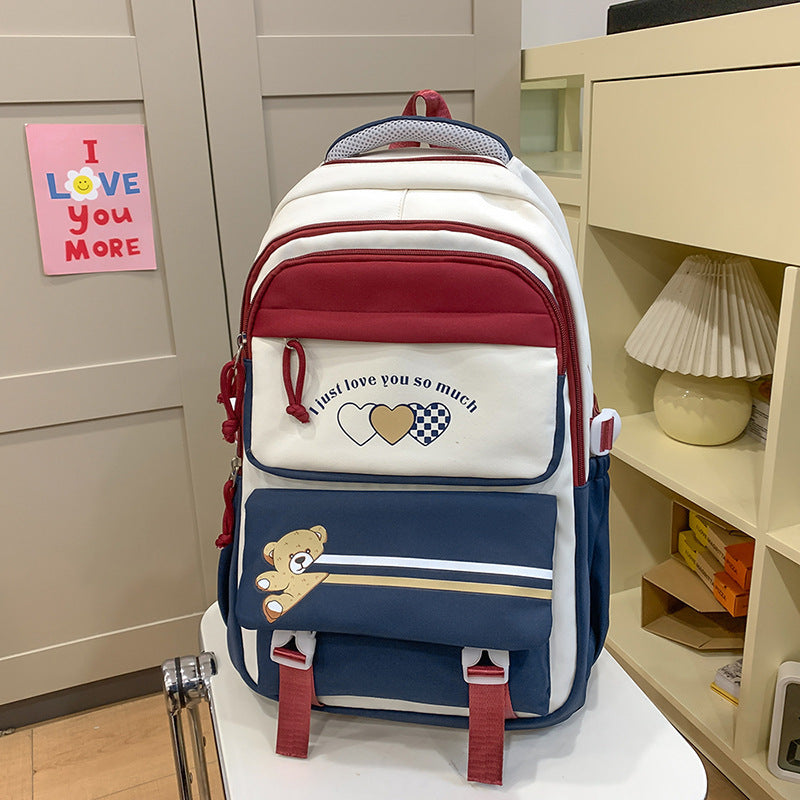 Mochila de gran capacidad para secundaria y preparatoria. - Zhibo