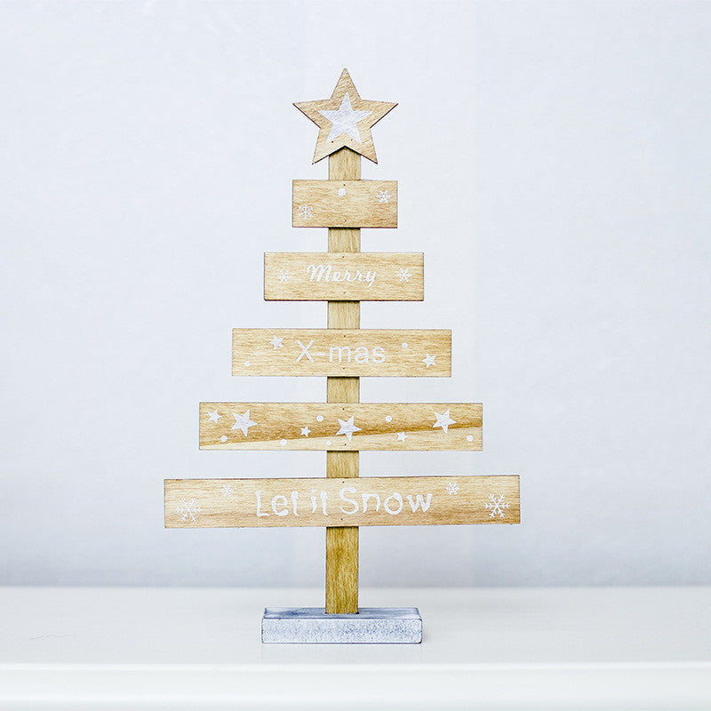 Creative Painted Letter Christmas Tree Ornaments - Zhibo