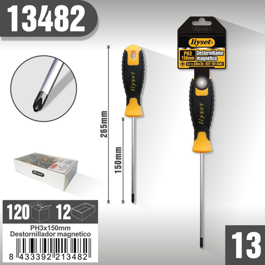 Liyset - Destornillador Magnético 3x 150mm