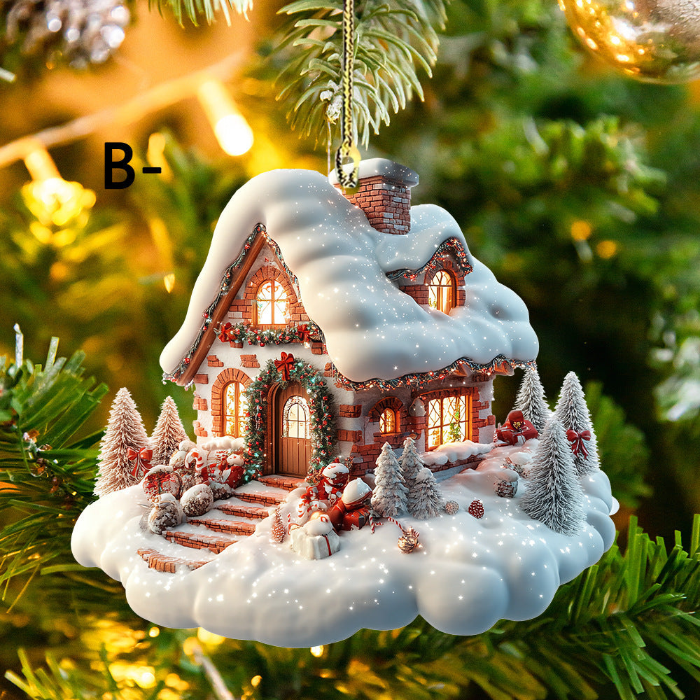 Navidad - Casa de nieve navideña - Zhibo
