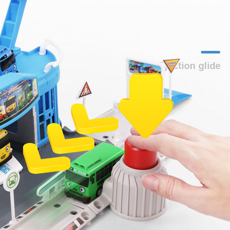 Juguetes - Juego de simulación de autobús escolar en estacionamiento de rieles - Zhibo