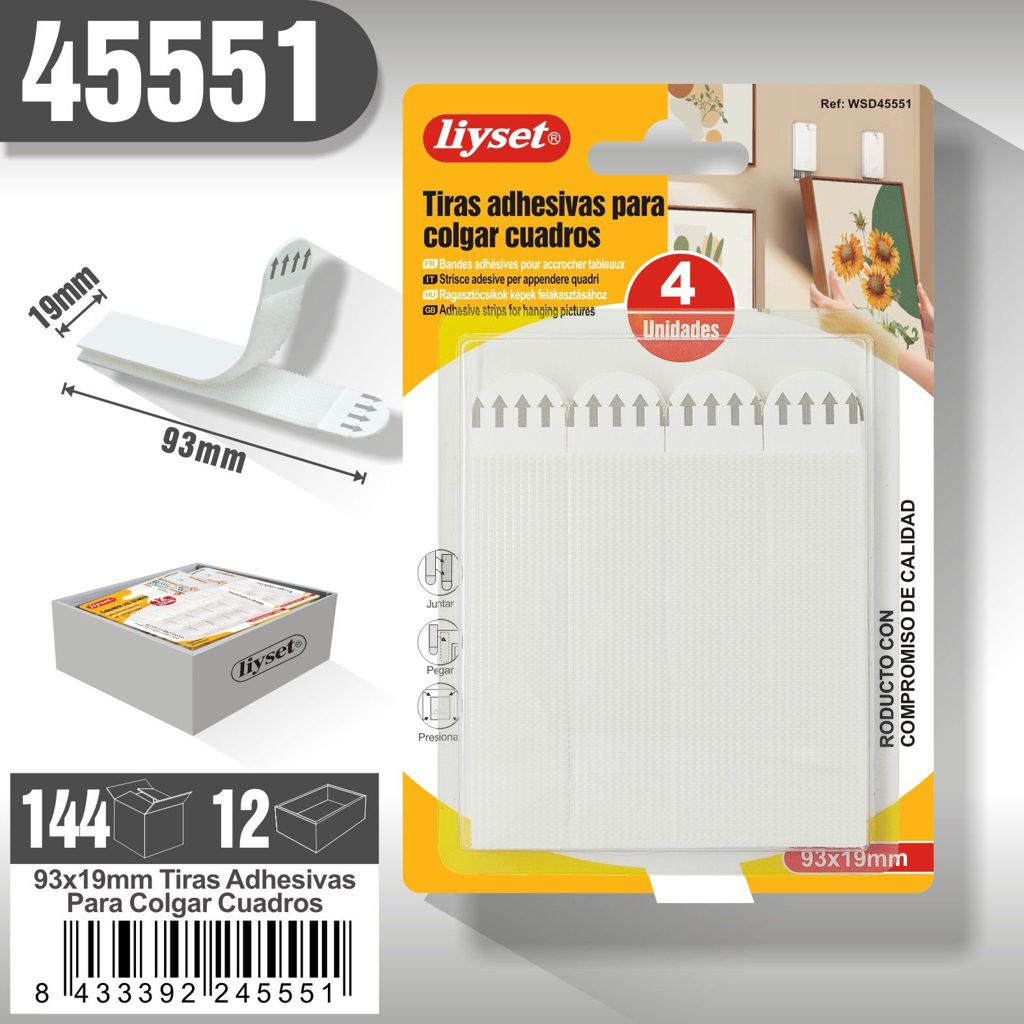 Liyset - Tiras adhesivas para colgar Cuadros