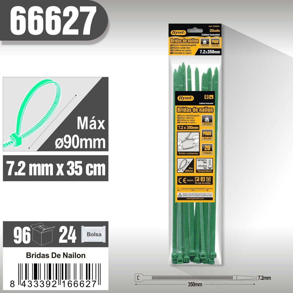 Liyset - Bridas de Nailon 7.2 x 350mm