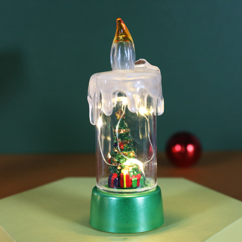 Navidad - Adornos navideños con velas para escritorio - Zhibo