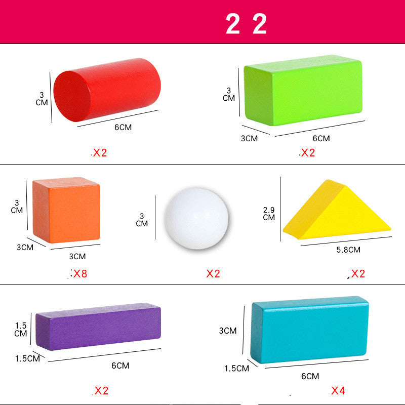 Geométrico Sólido Didactico de 32 piezas - Zhibo
