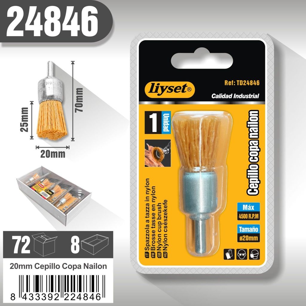 Liyset - Cepillo Copa Nailon