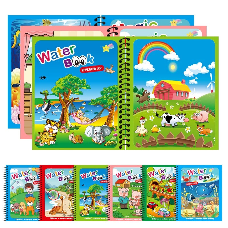 Libro de imágenes de agua mágico, relleno de colores de grafiti - Zhibo