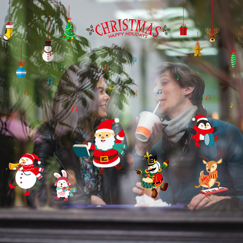 Navidad - Pegatinas de vidrio navideñas - Zhibo