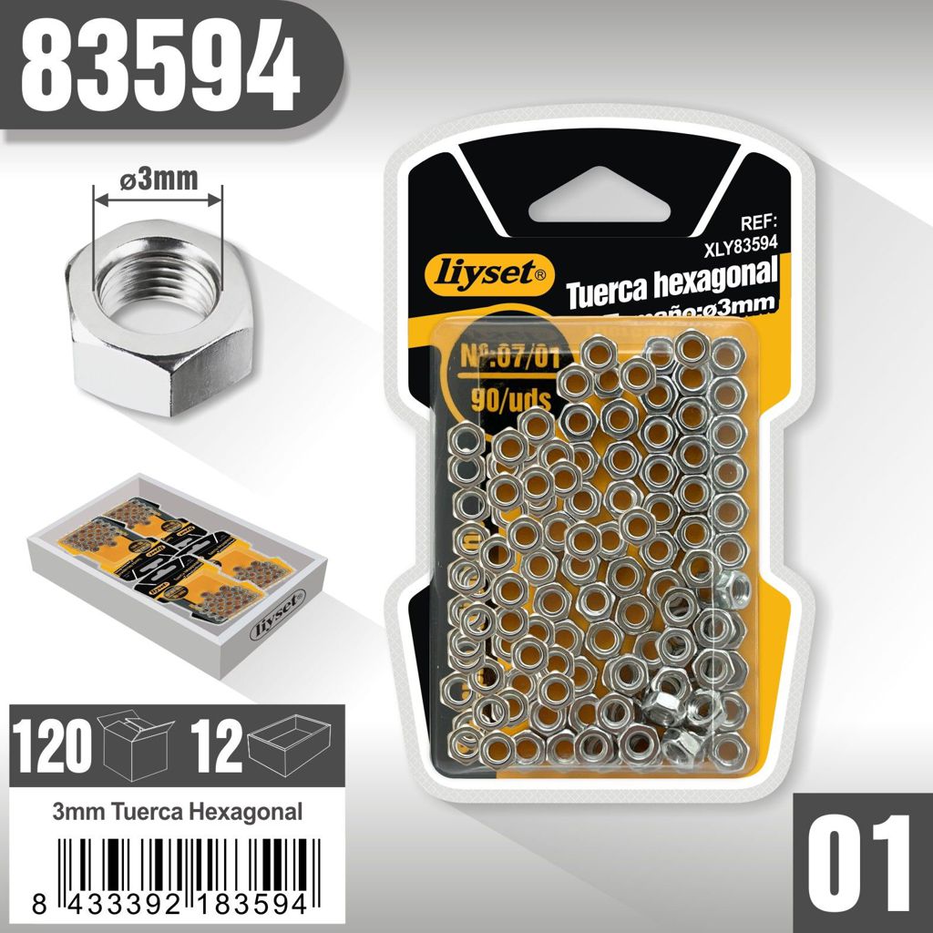 Liyset - Tuerca Hexagonal 3mm