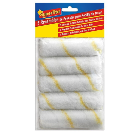 Supertite - 5 Recambios de Poliester para Rodillo de 10cm
