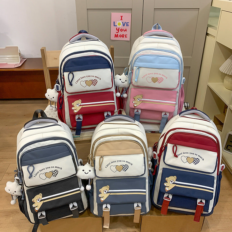 Mochila de gran capacidad para secundaria y preparatoria. - Zhibo