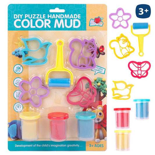 S/3 BOTE PLASTILINA CON ACCESORIOS BLISTER 19X29 CM.