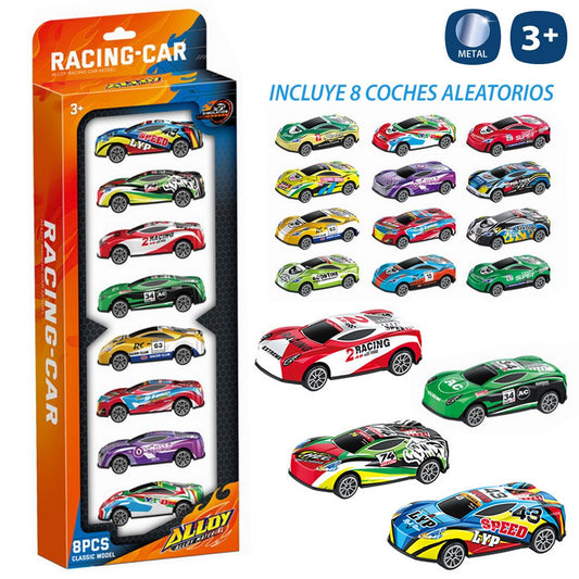 S/8 COCHE MINIATURA 7 CM CAJA VENTANA