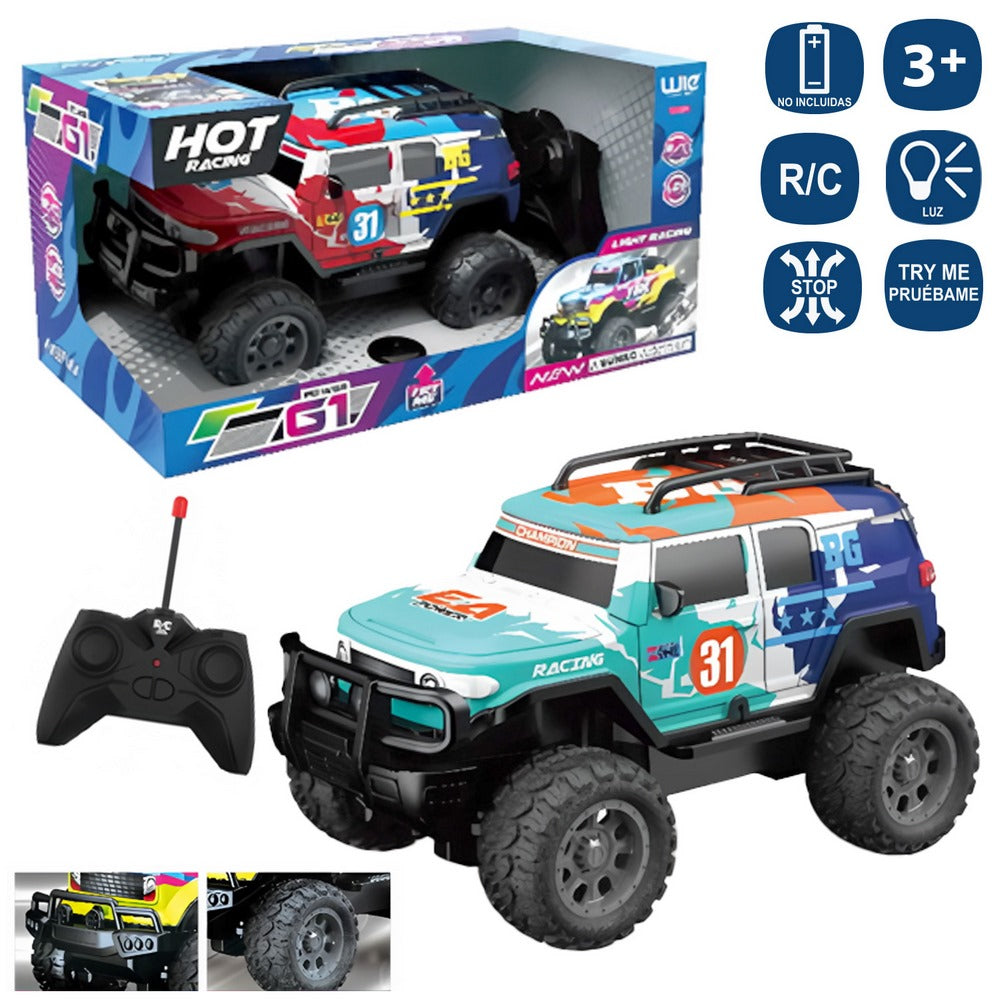 R/C 7F COCHE PICK UP LUZ INTERNA 7F 2/C 24 X 14 X 14 CM FUNCION PRUEBAME ( PILAS INCLUIDAS 3 AG13 ) LUZ INTERNA BRILLA EN LA NOCHE : FUNCIONA CON PILAS NO INCLUIDAS 3AA+2AA - CAJA IMPR