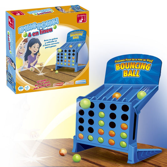 JUEGO PINGPONG 4 EN LÍNEA CAJA IMPRESA 25X21 CM