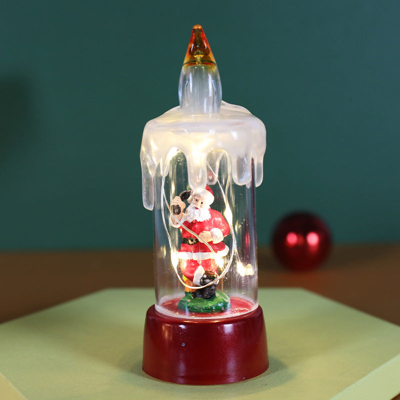 Navidad - Adornos navideños con velas para escritorio - Zhibo
