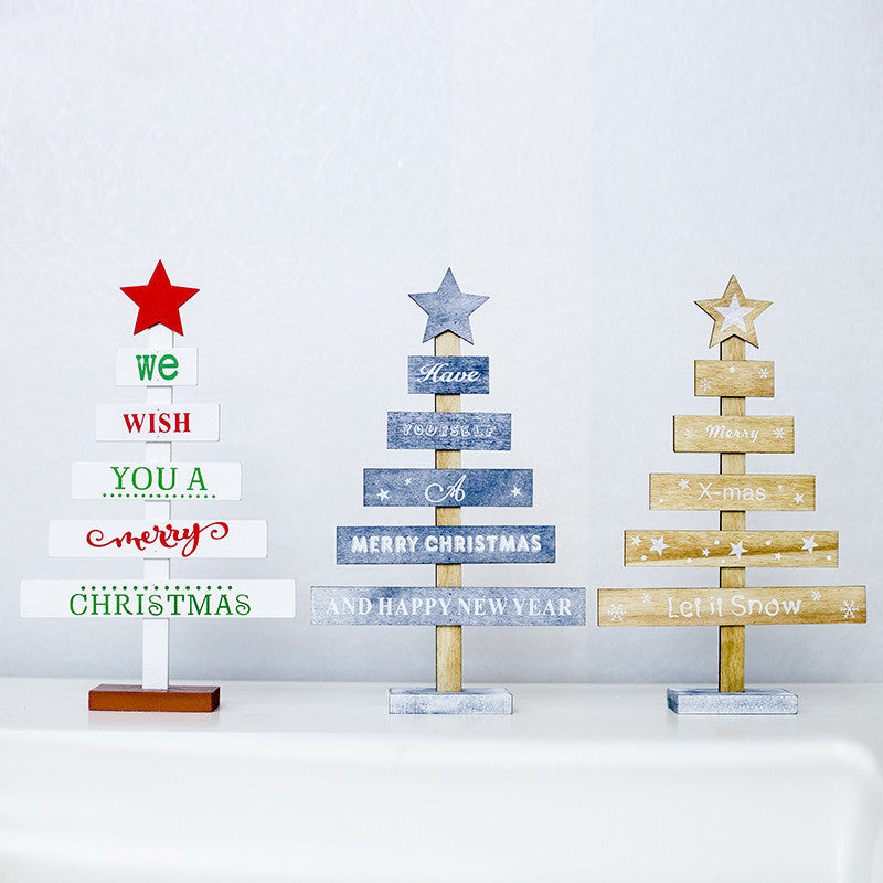 Creative Painted Letter Christmas Tree Ornaments - Zhibo