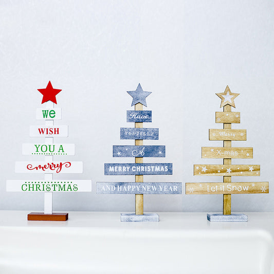 Creative Painted Letter Christmas Tree Ornaments - Zhibo