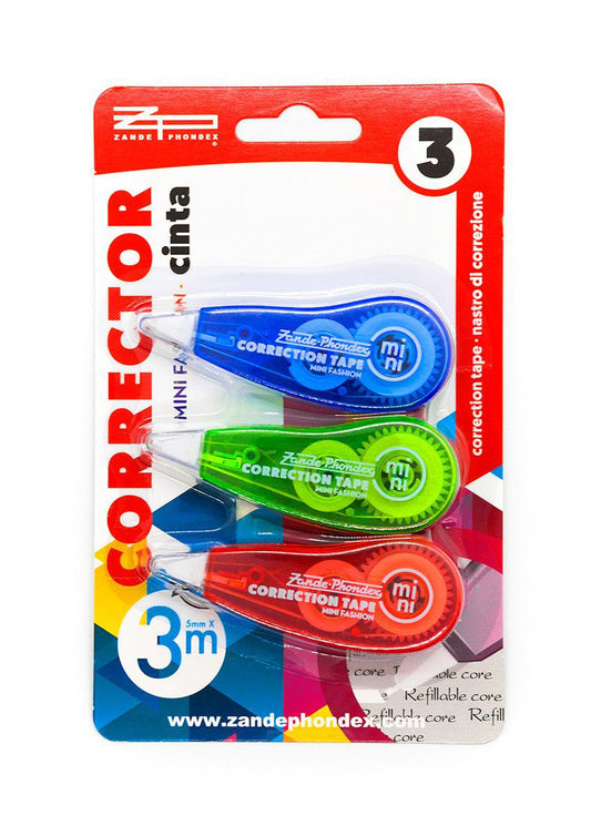 Zp - BLISTER 3 MINI CINTA CORRECTORA 3m