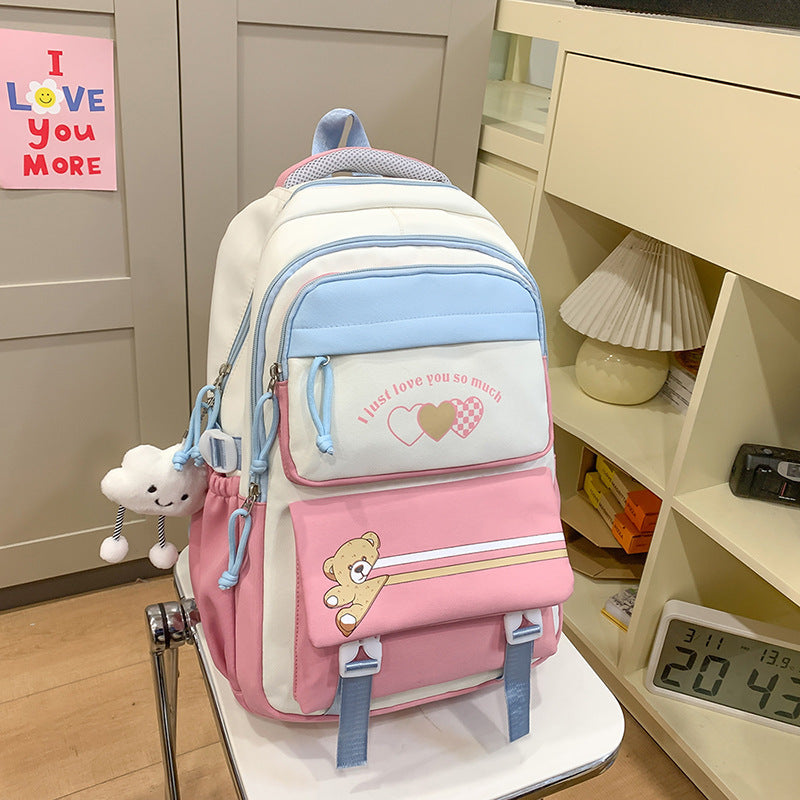 Mochila de gran capacidad para secundaria y preparatoria. - Zhibo