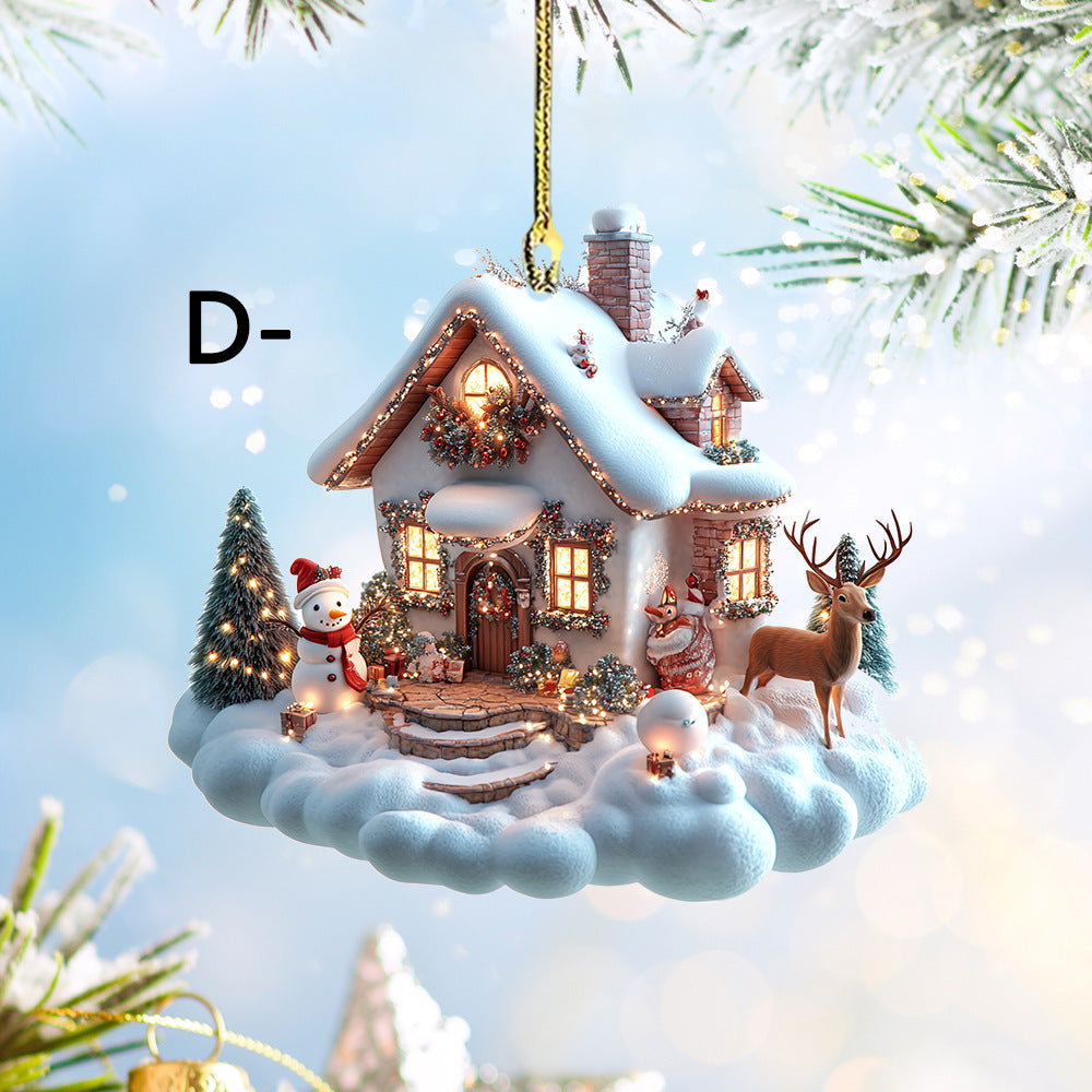 Navidad - Casa de nieve navideña - Zhibo