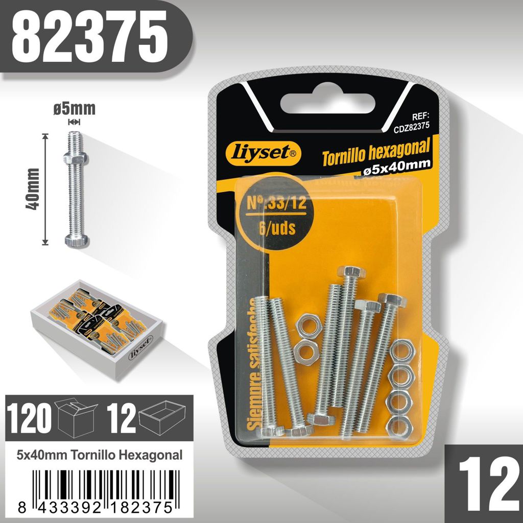 Liyset - Tornillo Hexagonal 5 x 40mm