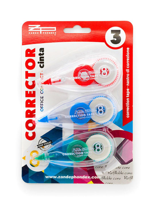 Zp - BLISTER 3 CINTA CORRECTORA 8m