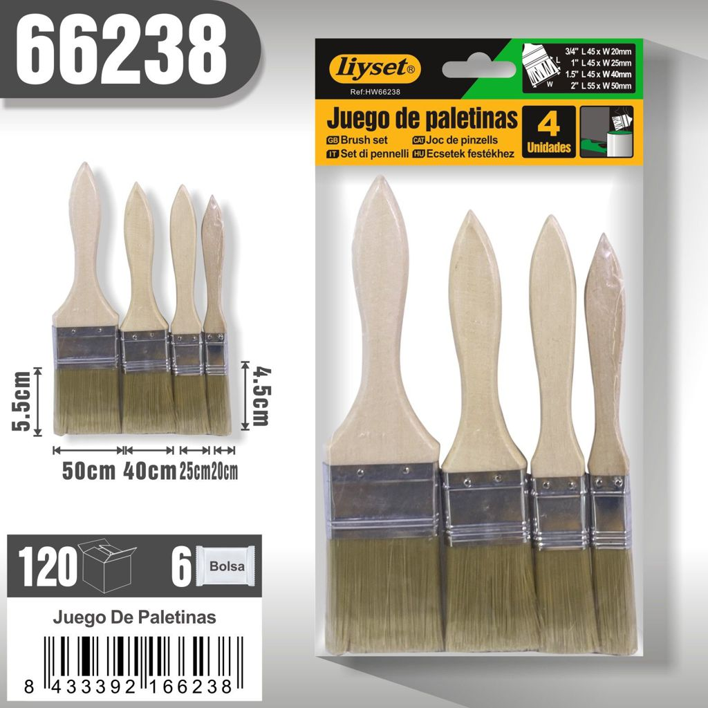 Liyset - Juego de 4 Paletinas