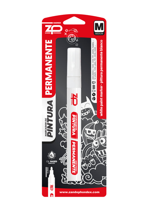 Zp - PERMANENTE PINTURA BLANCO 6gr PUNTA 2.5mm