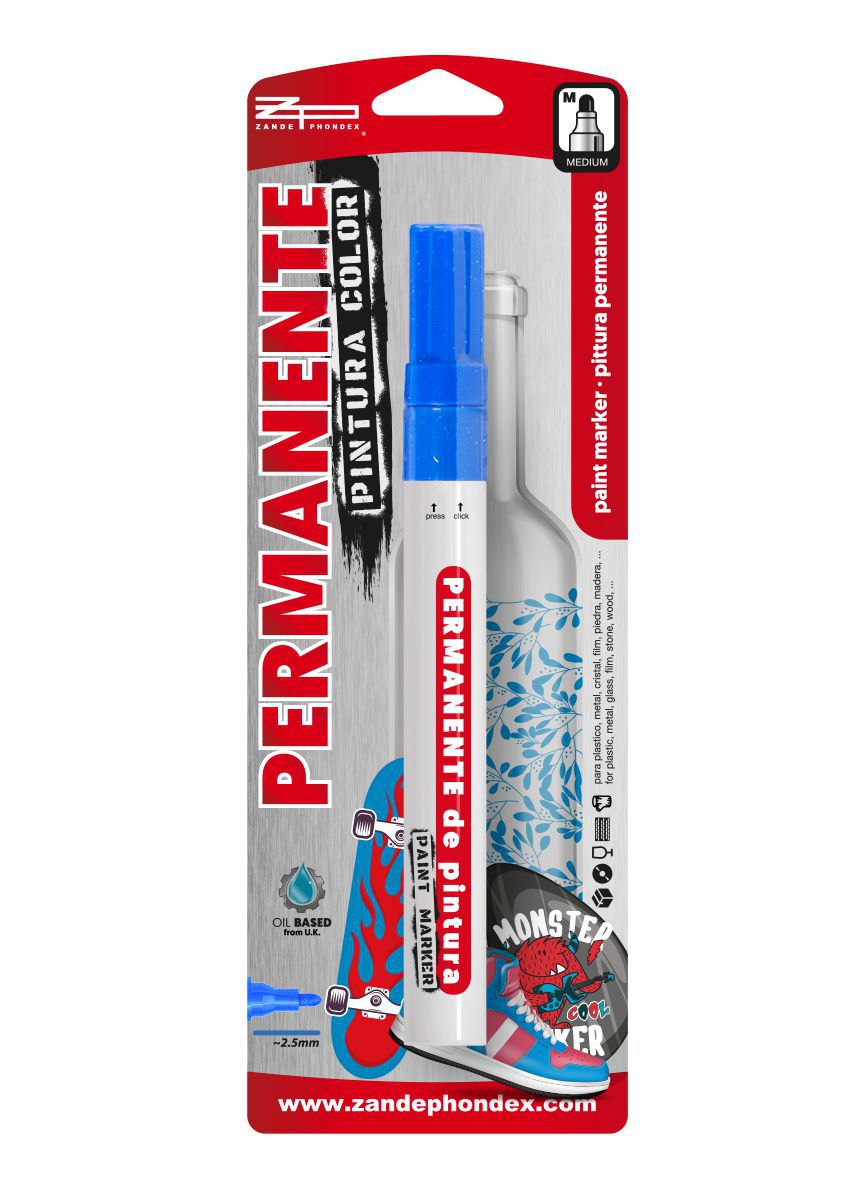 Zp - PERMANENTE PINTURA ROJO/AZUL 6gr PUNTA 2.5mm