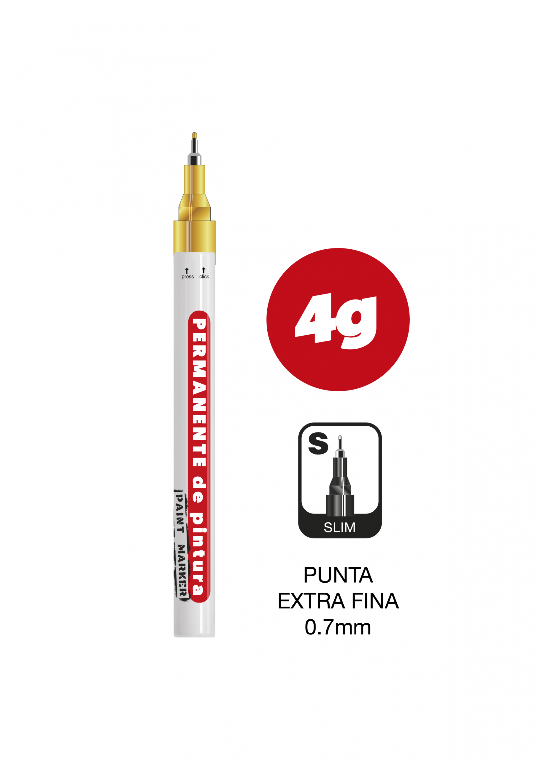 Zp - PERMANENTE PINTURA ORO 4gr PUNTA 0.7mm