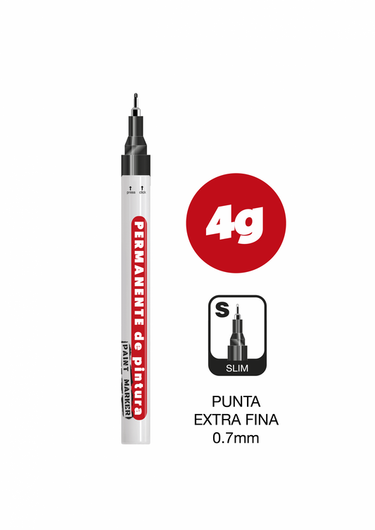 Zp - PERMANENTE PINTURA NEGRO 4gr PUNTA 0.7mm