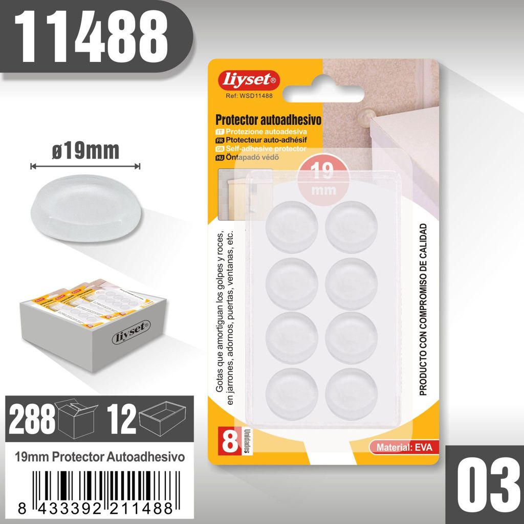 Liyset - Protector Autoadhesivo Redondo