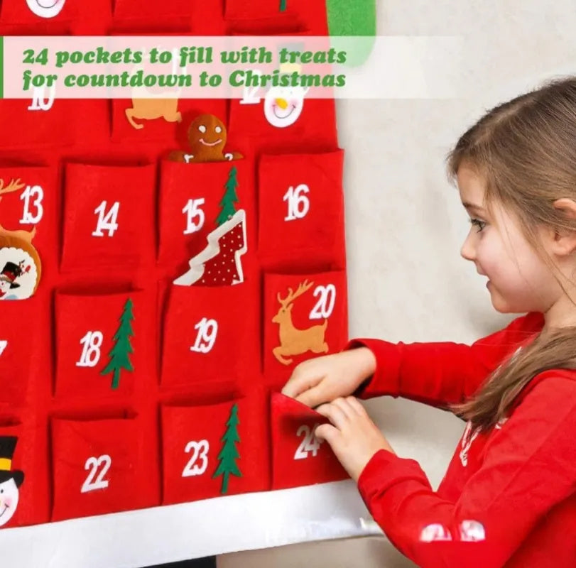 Navidad - Calendario de Tela Colgante - Zhibo