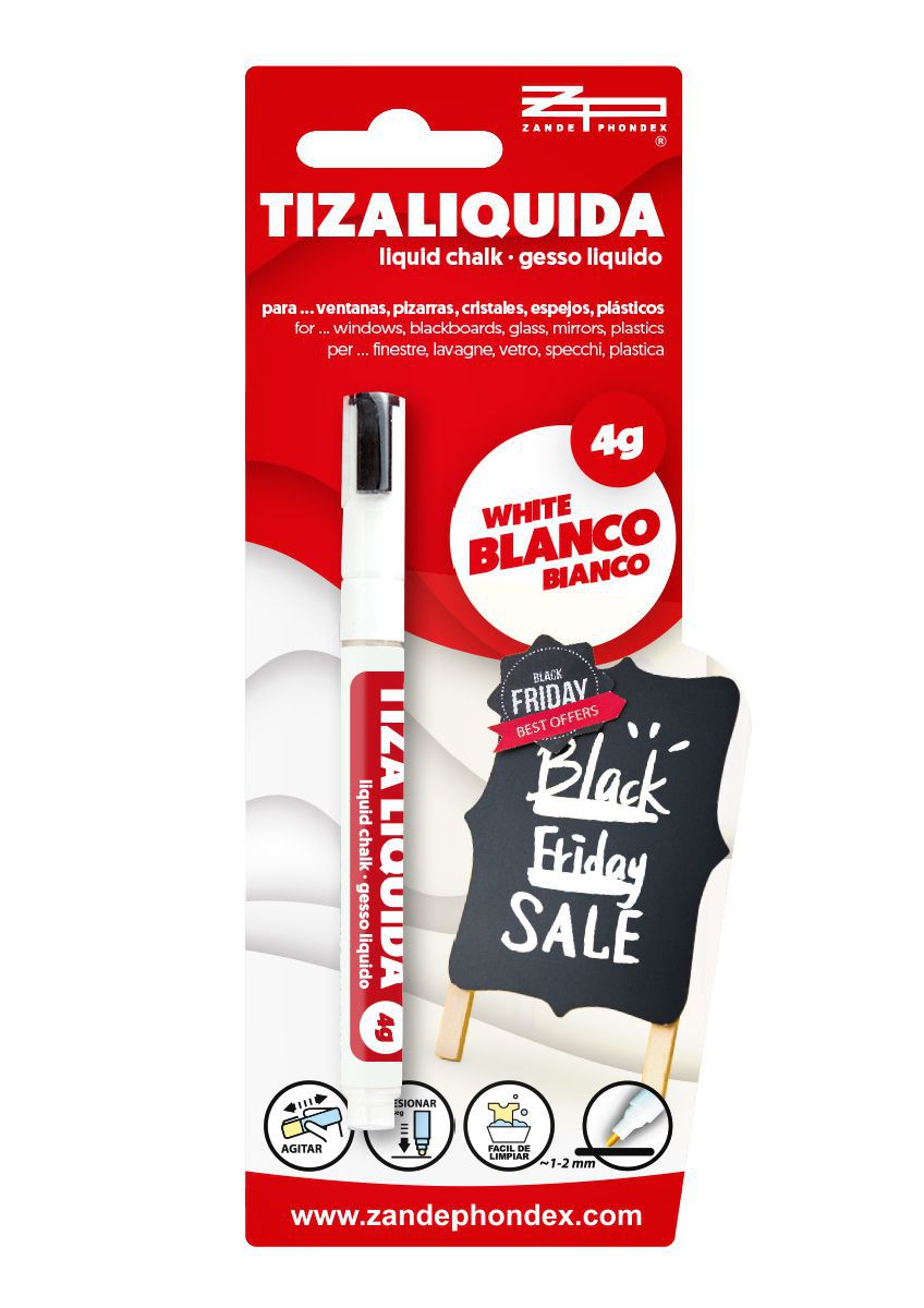 Zp - B/ ROTUL TIZA LIQUIZA 4gr. BLANCO