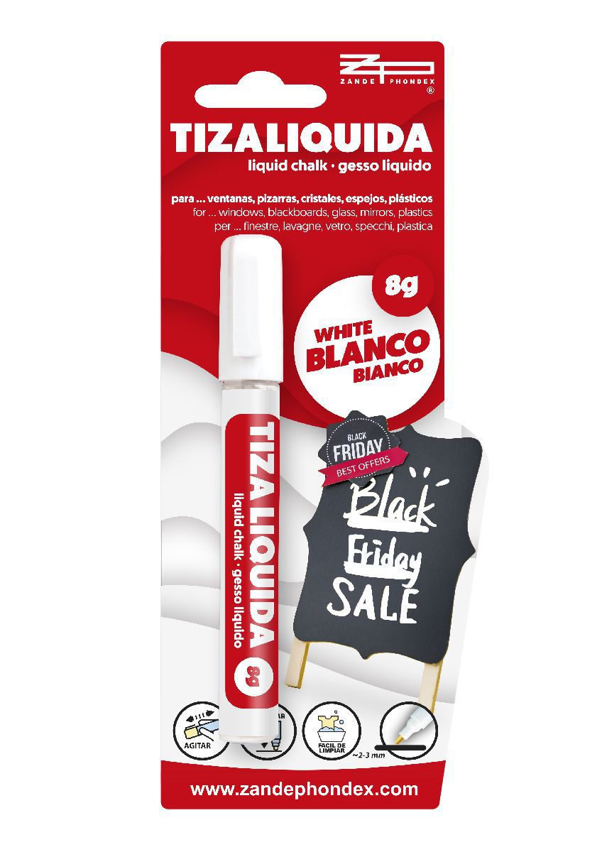 Zp - B/ ROTUL TIZA LIQUIZA 8gr. BLANCO
