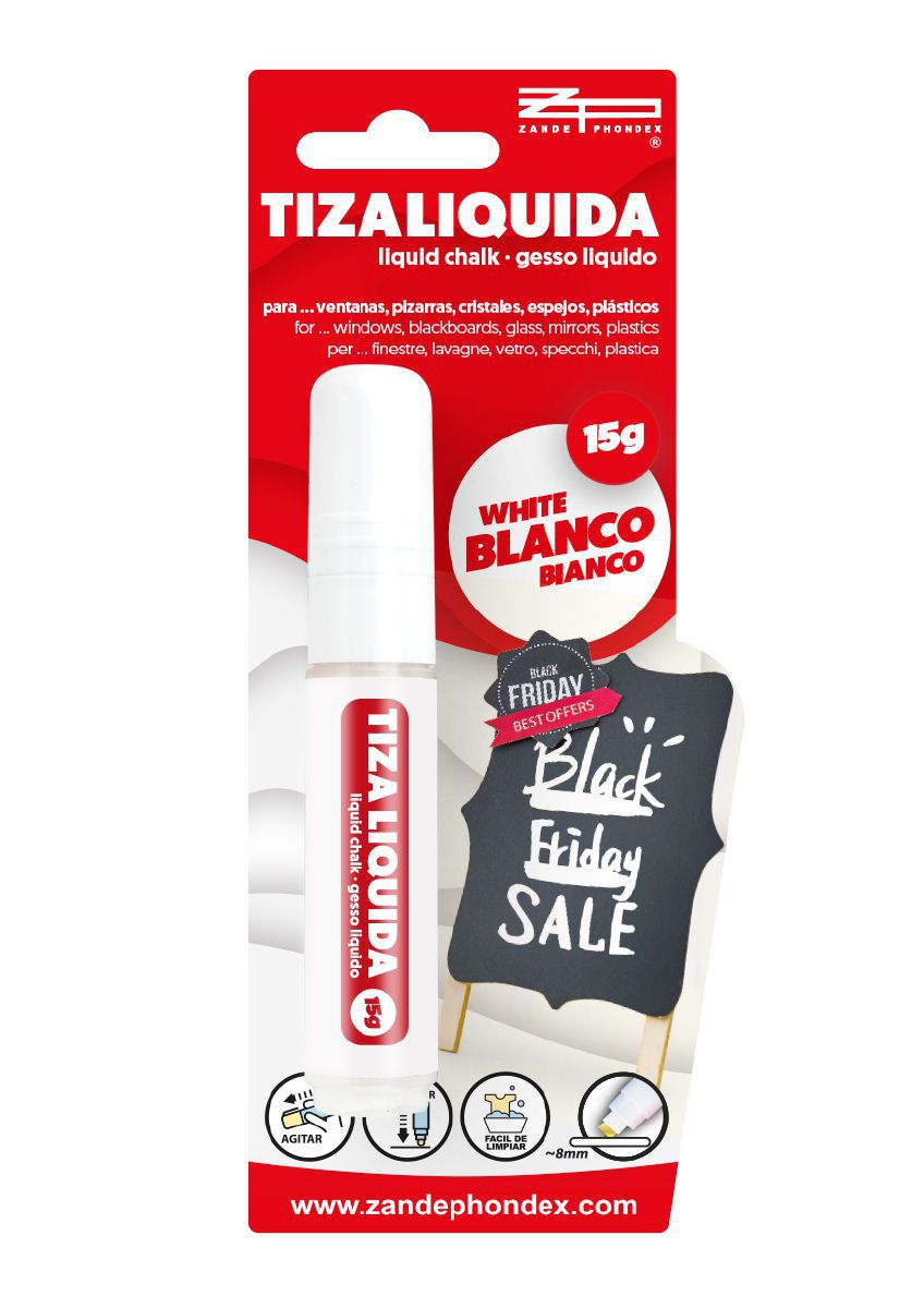 Zp - B/ ROTUL TIZA LIQUIZA 15gr. BLANCO