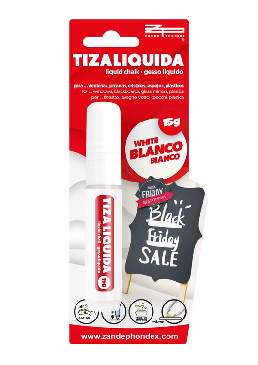 Zp - B/ ROTUL TIZA LIQUIZA 15gr. BLANCO