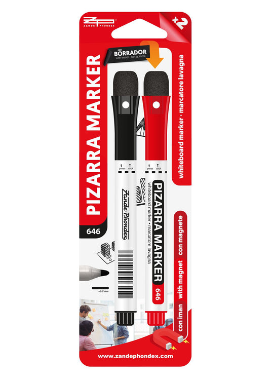 Zp - B/ 2 MARCADOR PIZARRA CON BORRADOR