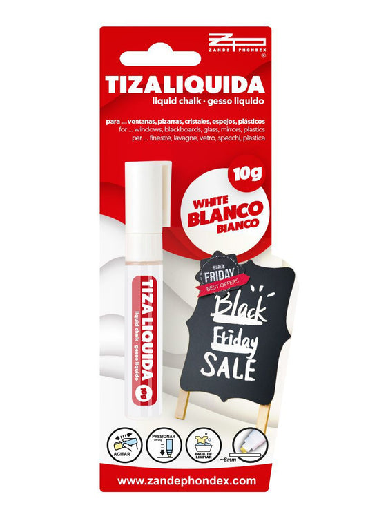 Zp - B/ROTUL. TIZA LIQUIDA 10gr. BLANCA