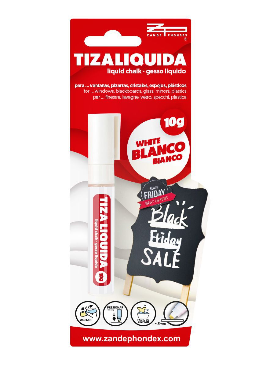 Zp - B/ROTUL. TIZA LIQUIDA 10gr. BLANCA