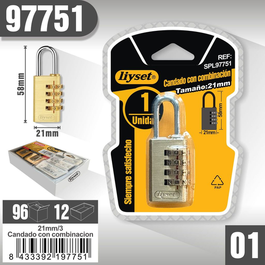 Liyset - Candado con Combinacion