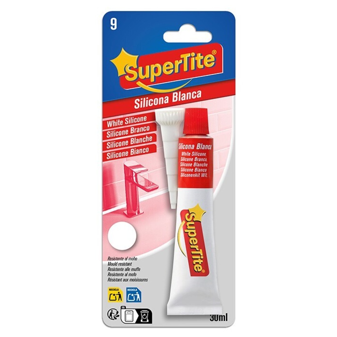 Supertite - SILICONA BLANCA, Blister 30ml