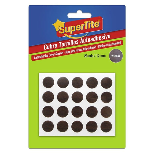Supertite - CUBRE TORNILLO WENGE, 12mm Bli20 uds