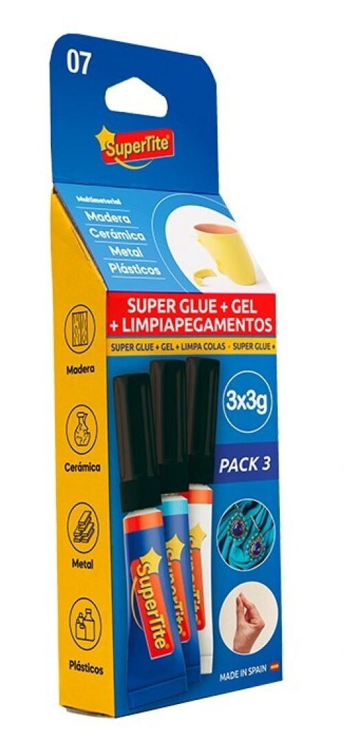 Supertite - KIT INSTAN+GEL+LIMPIAD,B BOX 3x3g